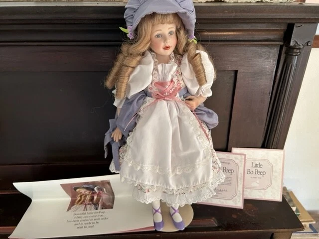 Little Bo Peep Porcelain Doll Franklin Heirloom Vintage 1987 Helen Kish