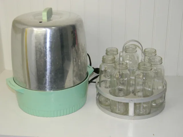 Hankscraft Electric Bottle Sterilizer 200B Automatic With Bottles Vintage