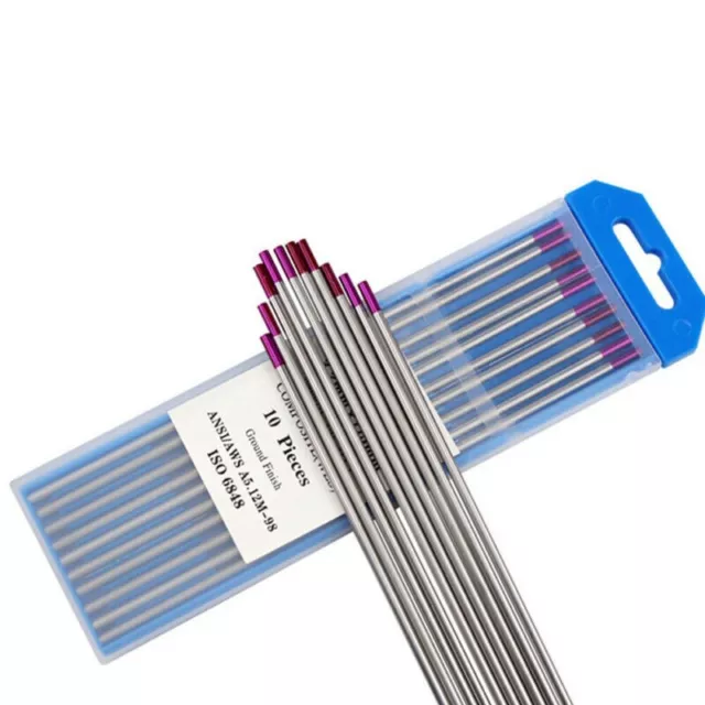 Électrodes en tungstène TIG Tige Violet Zirconié 1.0-4.0mm x 175mm 10 pièces