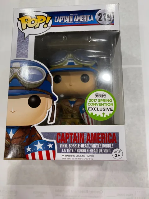 Funko POP! Marvel 219: CAPTAIN AMERICA WWII The First Avenger 2017 (Damaged Box)