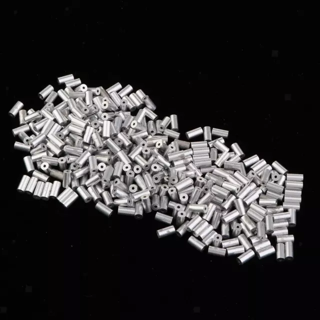 1000pcs Single Oval Barrel Fishing Wire Leader Tube