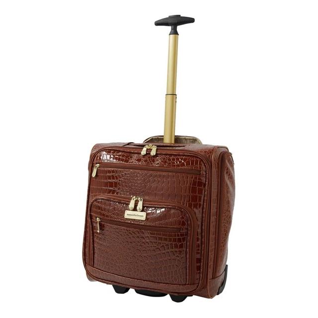 Samantha Brown 15" Underseater with Accessories -Croco-Embossed PVC - Chestnut -