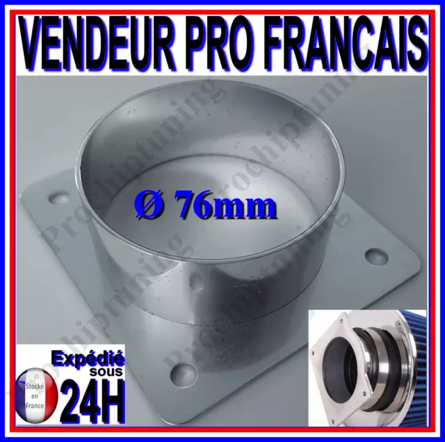 Adaptateur 76Mm Platine Pour Montage D'admission Filtre A Air Cornet Debimetre