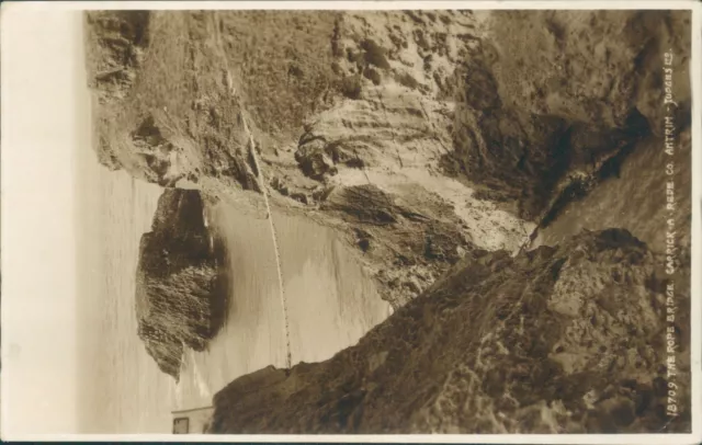 Real photo county antrim the rope bridge carrick a rede judges real photo