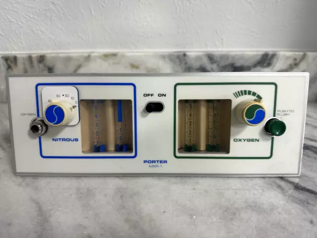 Porter MXR-1 Dental Nitrous & Oxygen Flowmeter