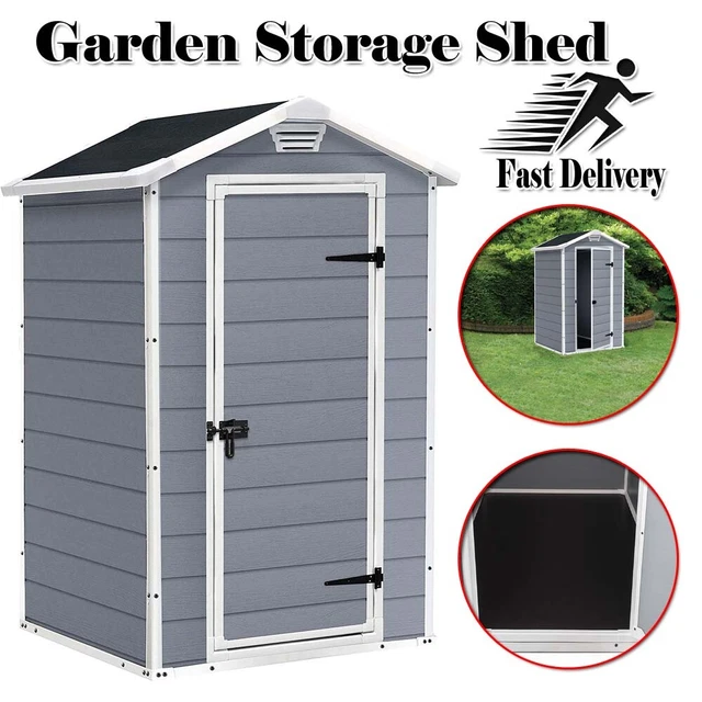 KETER MANOR OUTDOOR Garden Storage Shed, Grey, 4 x 3 ft Fast delivery