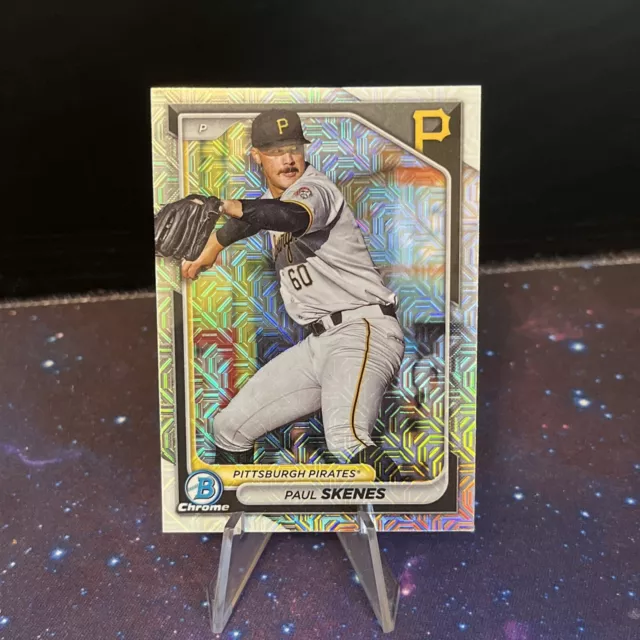 2024 BOWMAN CHROME Mega Mojo réfracteur Paul Skenes BCP125 Pirates