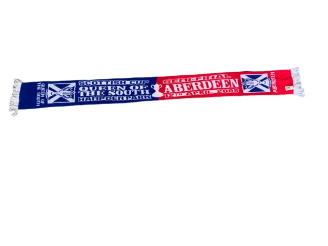 Queen Of The South V Aberdeen Football Scarf - Cup Semi Final 2008