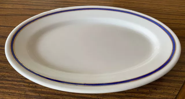 Union Pacific Railroad "The 49er" Scammell’s blue & gold china platter