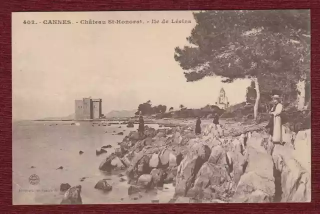 Original Postcard Château St. Honorat Ile De Lérins FR France Island Castle