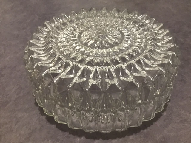 Ancien plafonnier Applique Rond en verre Vintage lustre luminaire Lampe 22 Cm