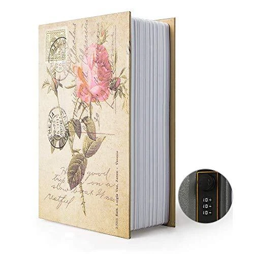 Coffre-fort de rangement secret en forme de livre avec serrure à combinaison et