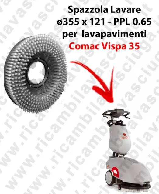 SPAZZOLA LAVARE per lavapavimenti COMAC VISPA 35. Modello: PPL