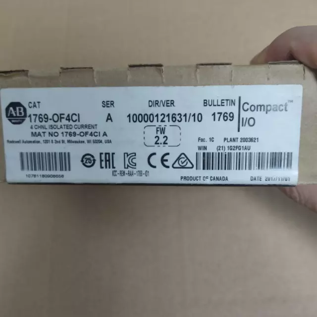 Allen-Bradley 1769-OF4CI CompactLogix 4Point Isolated Factory Sealed NEW 1PCS