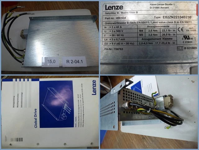 LENZE E82ZN22334B230 PART Non 459 634 + Instructions de Montage EUR 200 ...