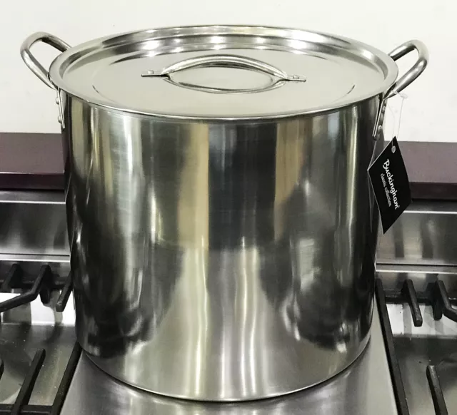 Buckingham Stainless Steel Large Stock Pot Brew Boiling Stew Soup Cooking Pot