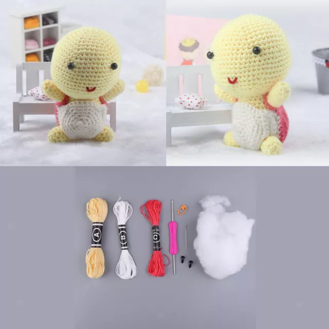 Lovely Turtle Doll Toy Crochet Kit DIY Making Easy to Learn Children Gift