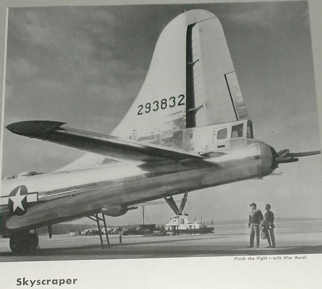 1945 BOEING AIRCRAFT Advertisement WWII B 29 Superfortress Tail View 1945-boeing-aircraft-advertisement-wwii-b-29-superfortress-tail-view