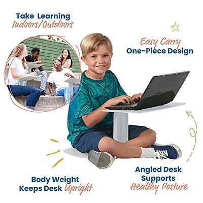 Escritorio de piso regazo portátil surf para niños adultos ECR4Kids. Mesa de asiento flexible