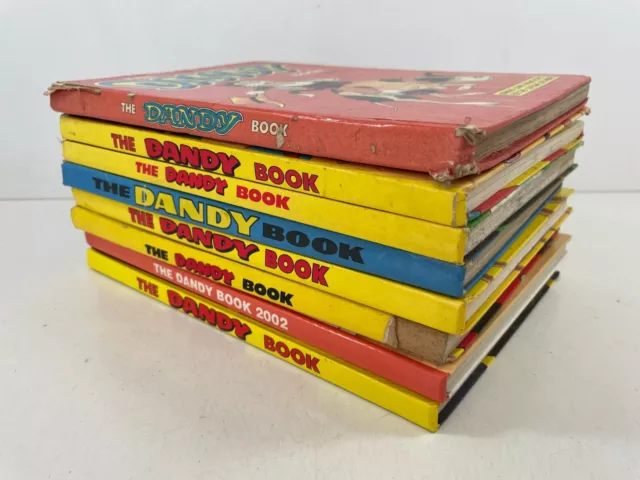 The Dandy Book Annual x 8 Job Lot Various Years Desperate Dan Vintage Y663