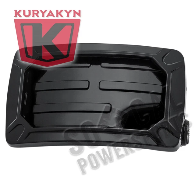 Kuryakyn Nova Curved Side Mount License Plate Holder-Horizontal Mount-Gloss
