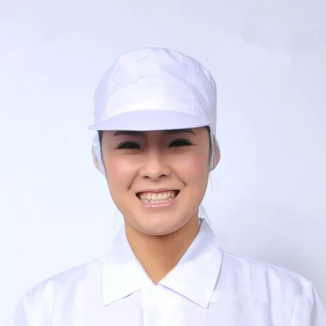 Poly Cotton Catering Baker Kitchen Cook Chef White Hat Costume Snood Cap NA;KW