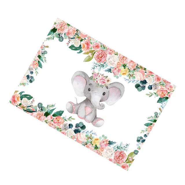 Bebé Elefante Escenario Decoración De Bautizo Para Niño Accesorios
