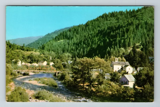 Downieville CA-California Scenic View  Vintage Postcard
