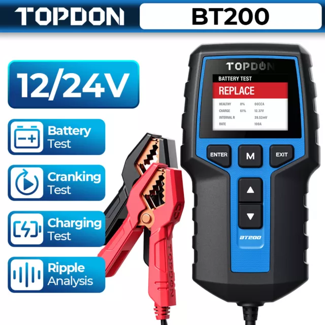 TOPDON 12V Car Auto Battery Load Tester Charging Cranking Analyzer Scan Tool UK