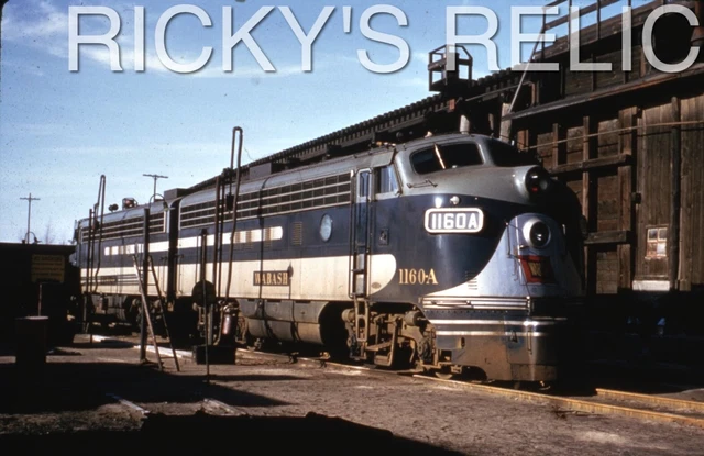 Duplicate Slide WAB #1160-A EMD F7A Wabash 1960s SHOPS