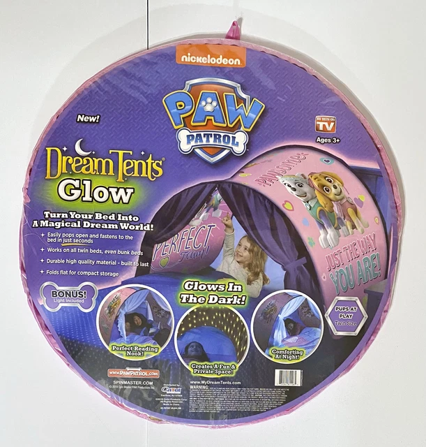 PAW PATROL POP Up Bed Canopy Dream Tent Glow in the Dark Pups at Play