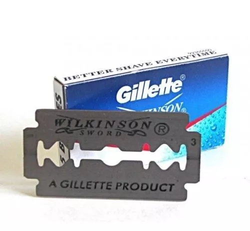 50 Pcs Hojas Gillette Wilkinson Espada Navaja Hojas De Doble Filo