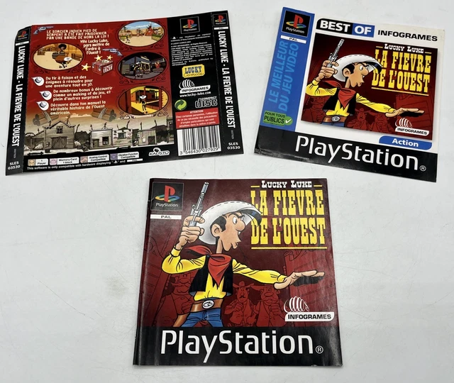 Jeu PS1 Lucky Luke : La Fièvre De L'Ouest - Version Française, Bon état Complet