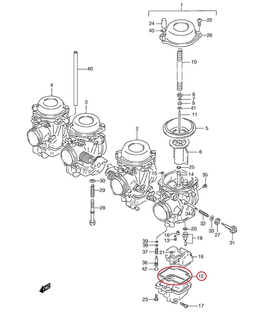 Mikuni 4-Stroke Carburetor Float Bowl Gasket - Quad Logic
