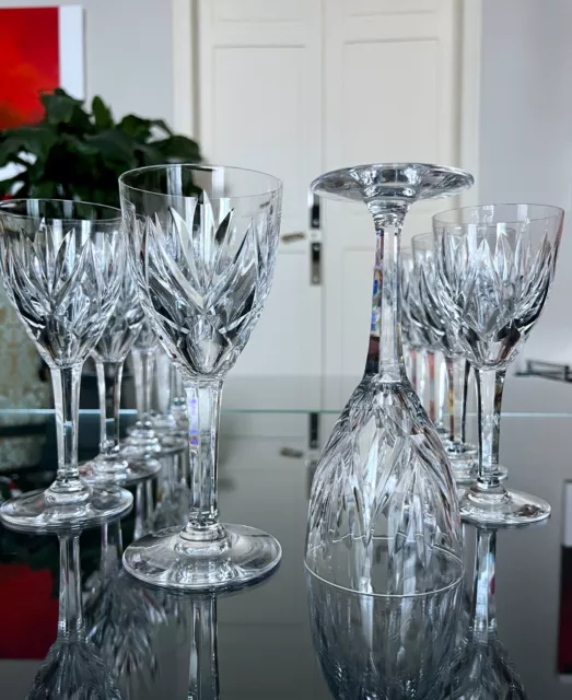 Verres à Eau en Cristal Saint-Louis - Modèle Monaco - Service de Verres Vintage