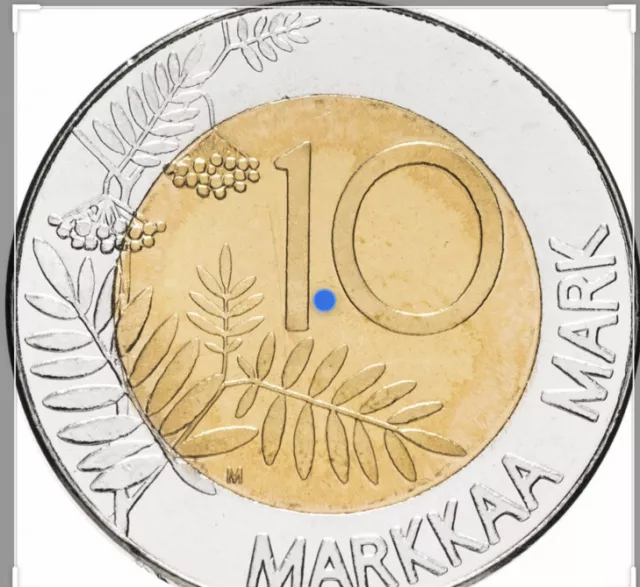 Finland  🇫🇮Coin 10 Markkaa 1996 BUNC F/Set Bimetalic Pre-euro Capercallie Bird