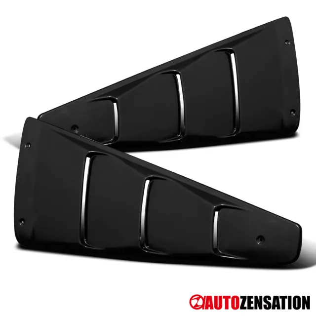 Fit 2005-2014 Ford Mustang Retro Quarter 1/4 Rear Window Louver Scoop Side Vent