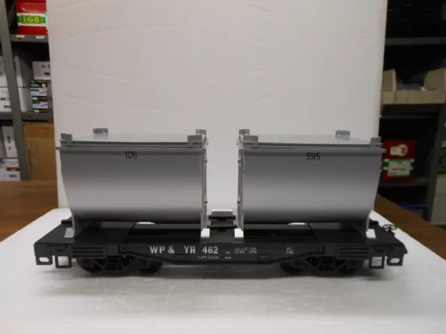 LGB G Scale 4086 Dual Ore Container Car- W.P.&Y.R.