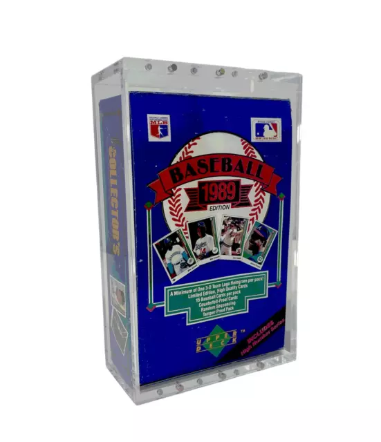 Stackable Premium Acrylic Display Case w/ Magnetic Lid for Trading Cards Deep