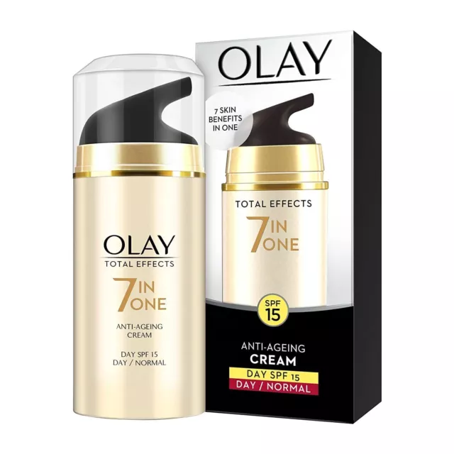 Olay Total Effects 7 en 1 Crème de jour anti-âge pour peau normale FPS 15,...