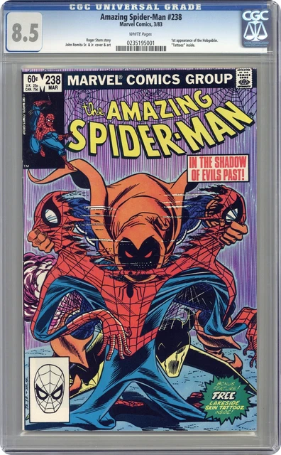 Amazing Spider-Man #238A Tattooz Included CGC 8.5 1983 0235195001 1st Hobgoblin