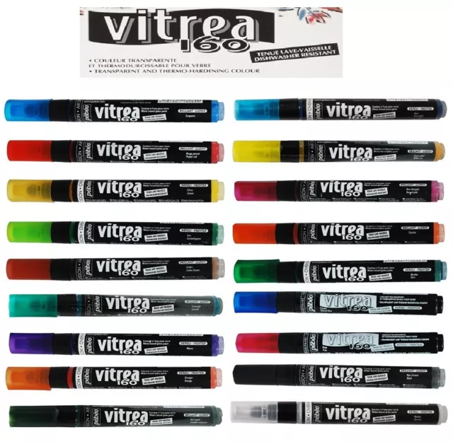 Pebeo Vitrea 160 Glass Markers / Pens (Available in Gloss & Frosted)