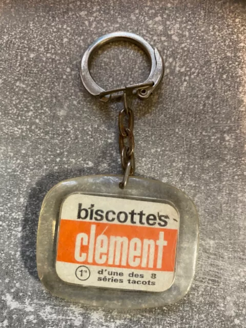 Ancien Porte Cle Bourbon Publicitaire Biscotte Clément Série De 8 Tacots