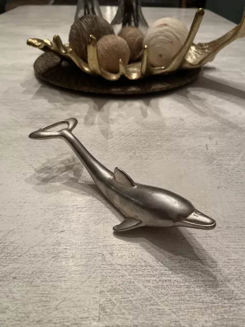 Vintage Dolphin Bottle Opener Silver Style Metal Twist Cap Off Barware