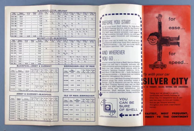 Silver City Airways Northern Services Isle Of Man Airline Timetable Summer 1962 3