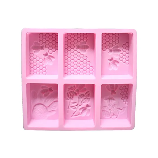 Baking Bee Honeycomb Soap Mold 3D DIY Soft Silicone Candle Cake Making