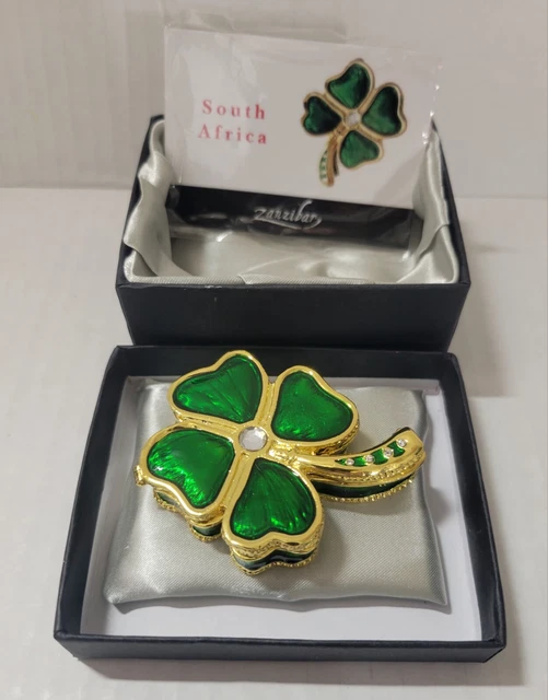 Trinket Box Zanzibar Four Leaf Clover South Africa #355 Green Man Group