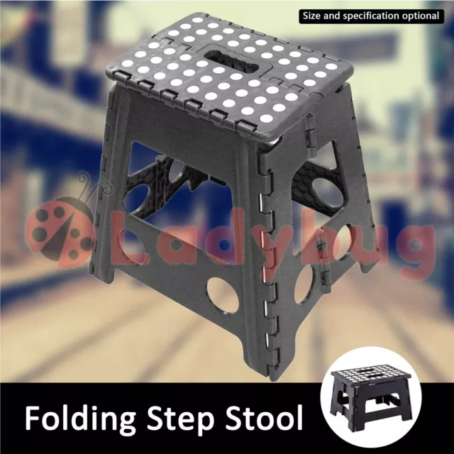 Folding Step Stool Portable Plastic Foldable Chair Store Flat Outdoor