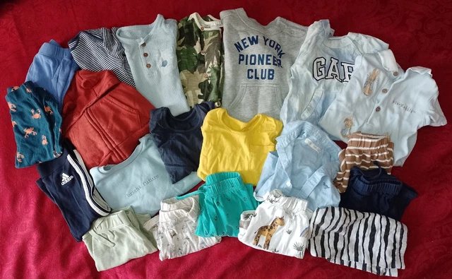 Grande pacchetto vestiti bambino 9 - 12 mesi pantaloncini top NEXT Gap +