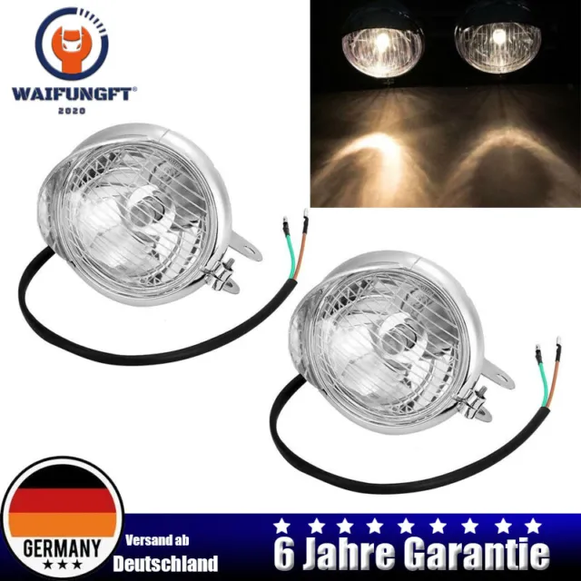 4" 12V 10W Motorrad-Zusatzscheinwerfer Nebelscheinwerfer Visierlampe für Harley